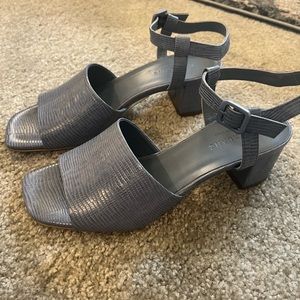 Everlane Block Heel Sandal - Dusty Blue